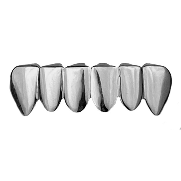 Silver Grillz - Fang Vampire Bling  Bottom Teeth