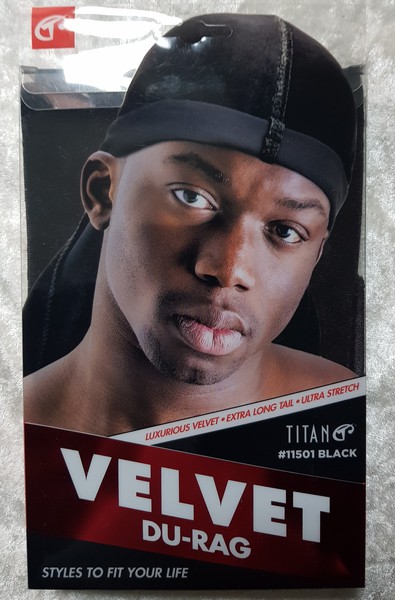Sort velvet Durag
