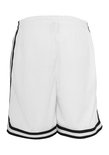 White blk Mesh Basketball Shorts