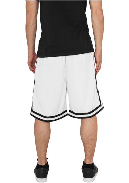 White blk Mesh Basketball Shorts